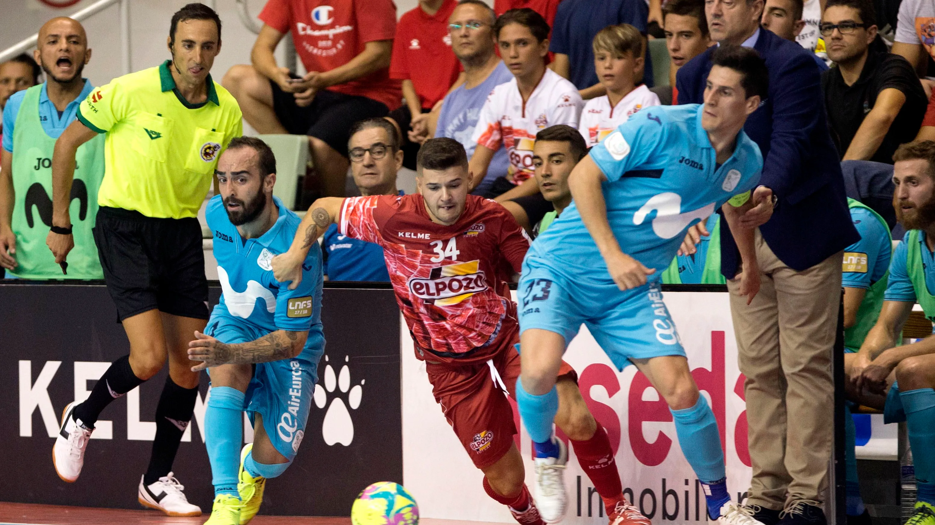 Momento del partido entre Inter Movistar y ElPozo Murcia