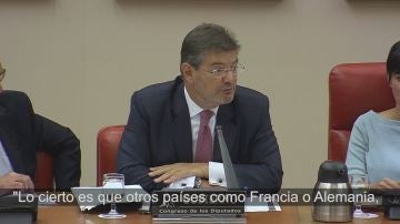 Rafael Catalá, en la Comisión de Justicia del Congreso.