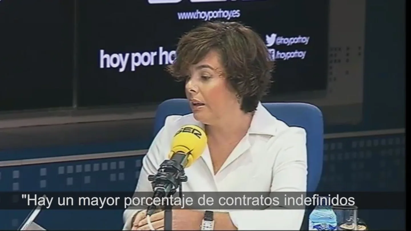 Soraya Sáenz de Santamaría, en la SER. Soraya Sáenz de Santamaría, en la SER.