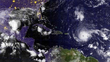  Fotografía tomada desde el espacio del huracán Irma
