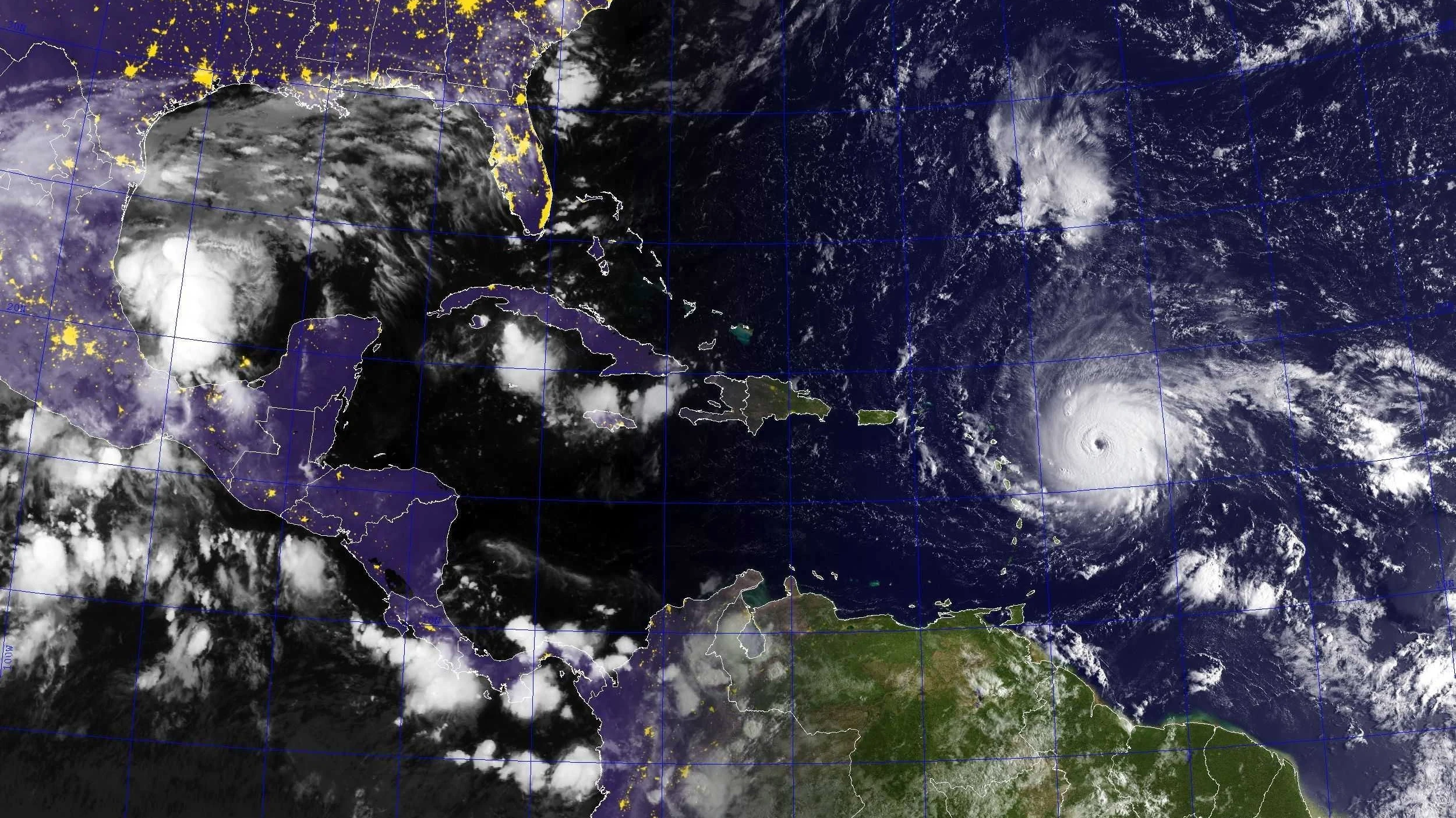  Fotografía tomada desde el espacio del huracán Irma