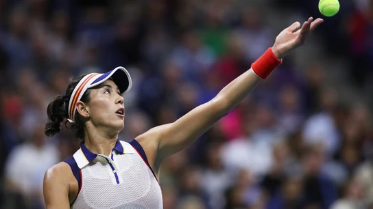 Muguruza durante un partido Muguruza durante un partido