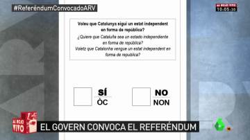 Pregunta del referéndum en Cataluña