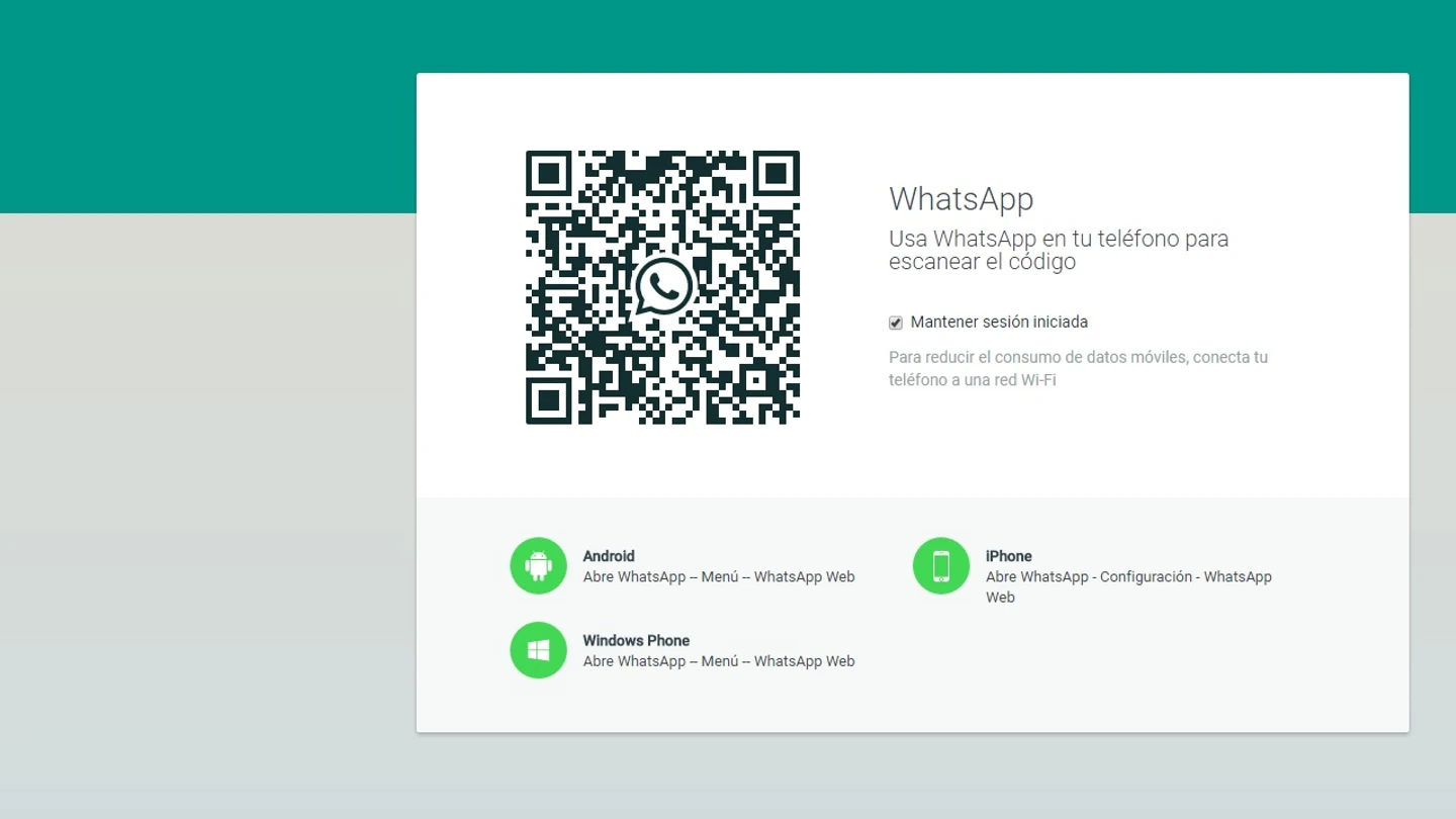 Acceso a WhatsApp web Acceso a WhatsApp web