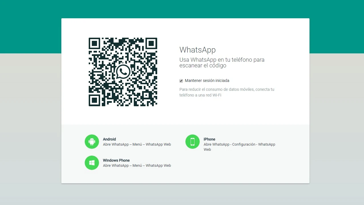 Acceso a WhatsApp web