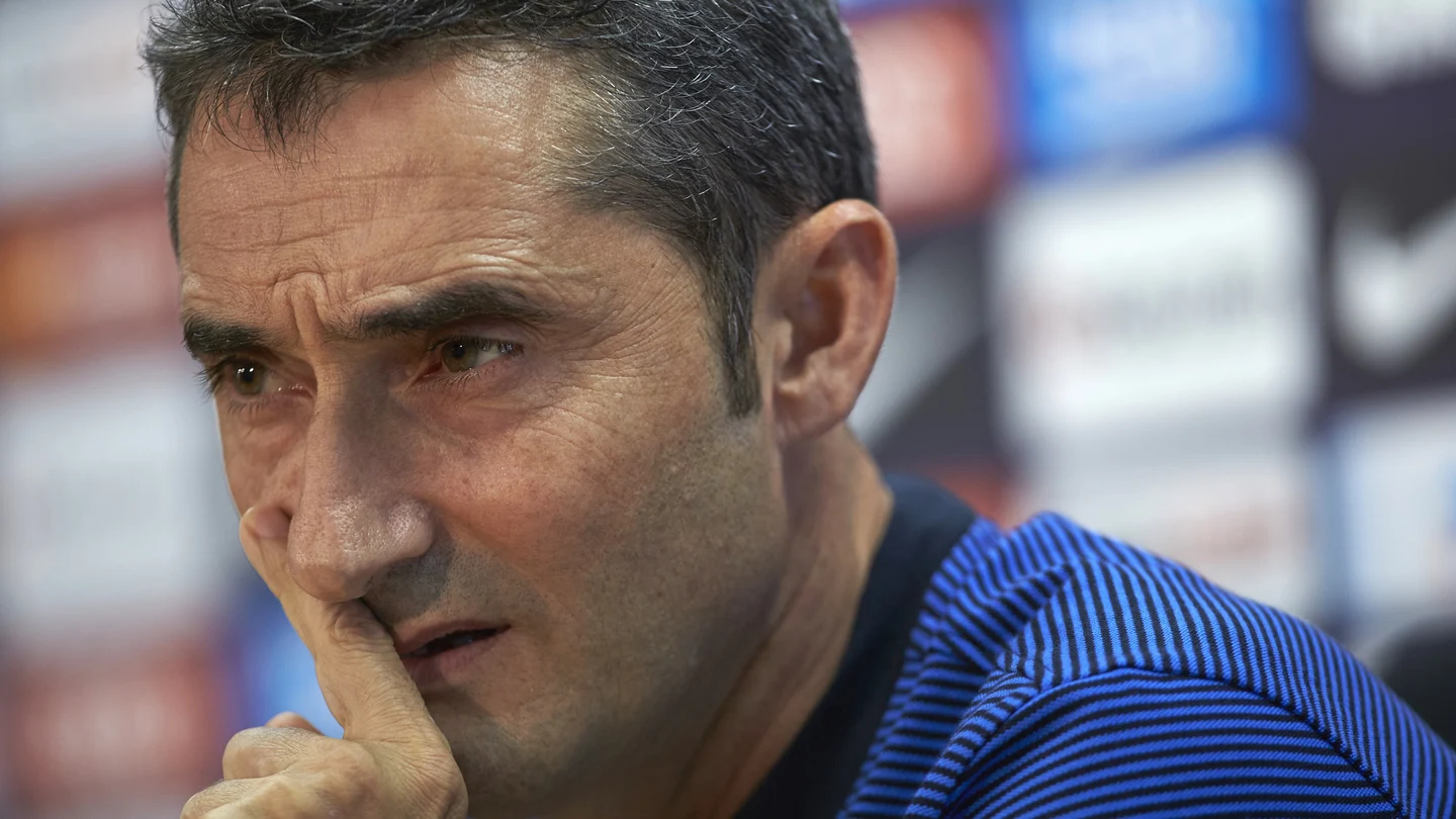 Ernesto Valverde, durante una rueda de prensa Ernesto Valverde, durante una rueda de prensa