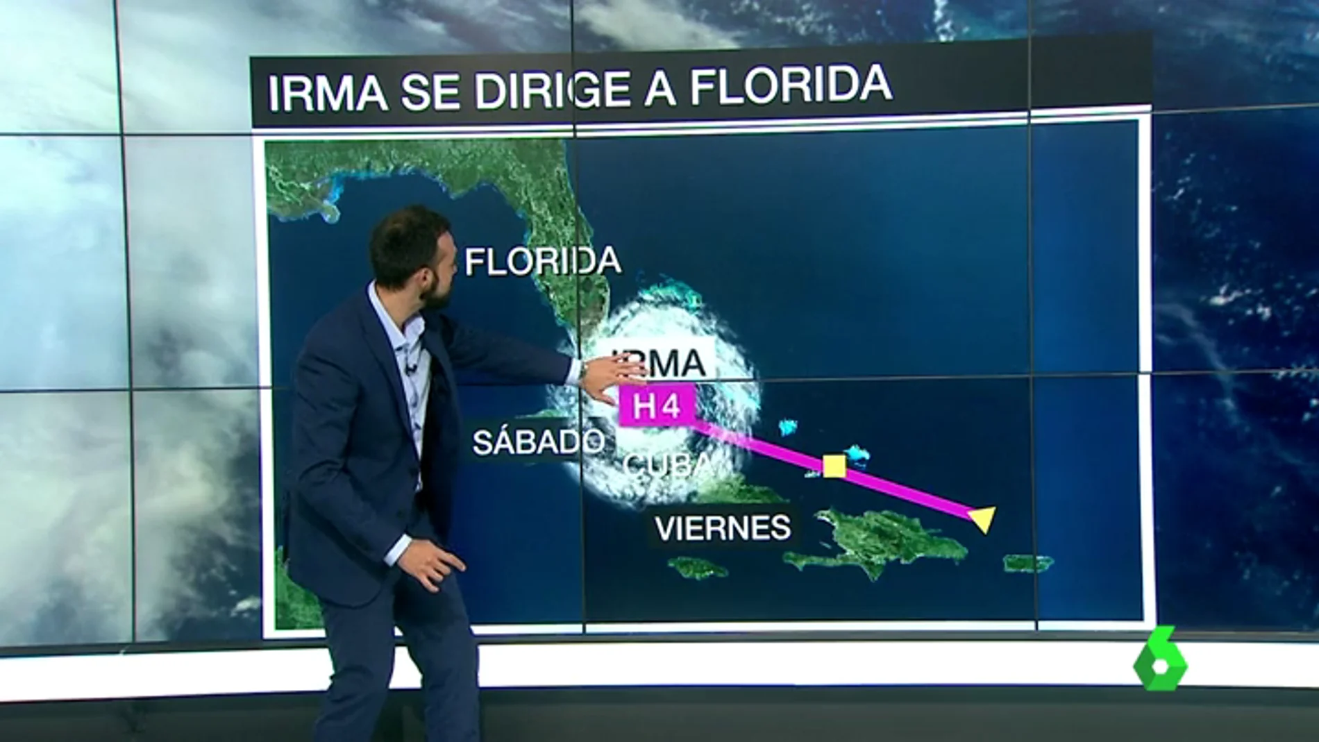 El ojo del huracán Irma dejará una calma de dos horas en Florida, aunque después volverá el fuerte temporal de viento