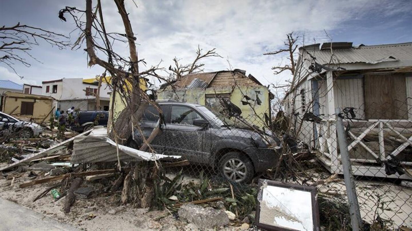 Da&ntilde;os ocasionados por el hurac&aacute;n Irma en Philipsburg, en la isla de San Mart&iacute;n