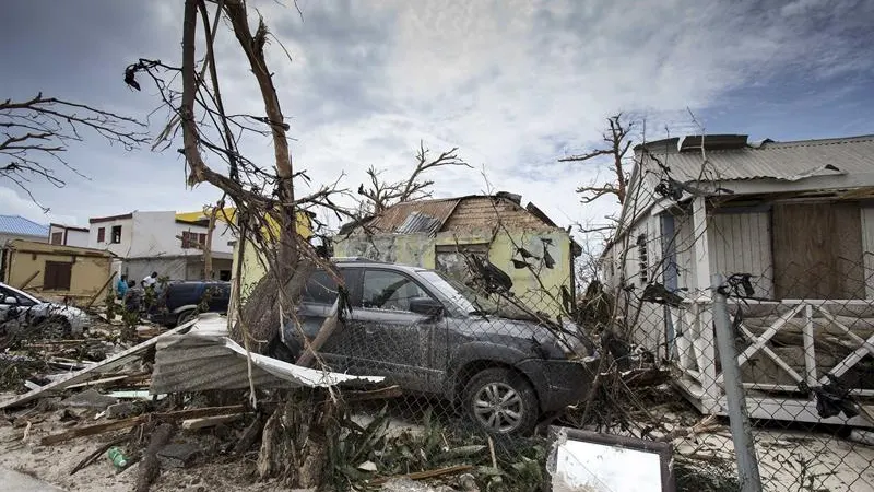 Daños ocasionados por el huracán Irma en Philipsburg, en la isla de San Martín