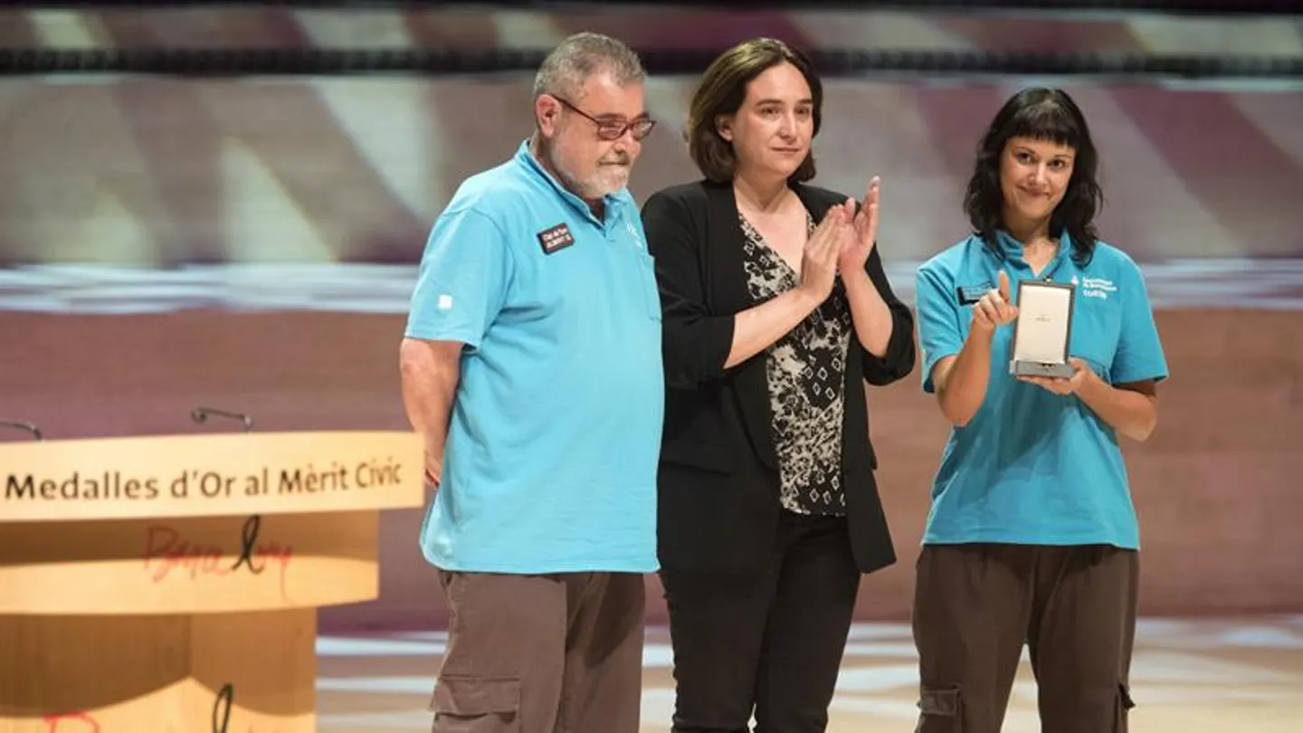 La alcaldesa, en el acto de entrega de las medallas La alcaldesa, en el acto de entrega de las medallas