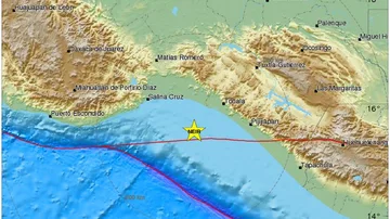 Punto donde se originó el terremoto de México