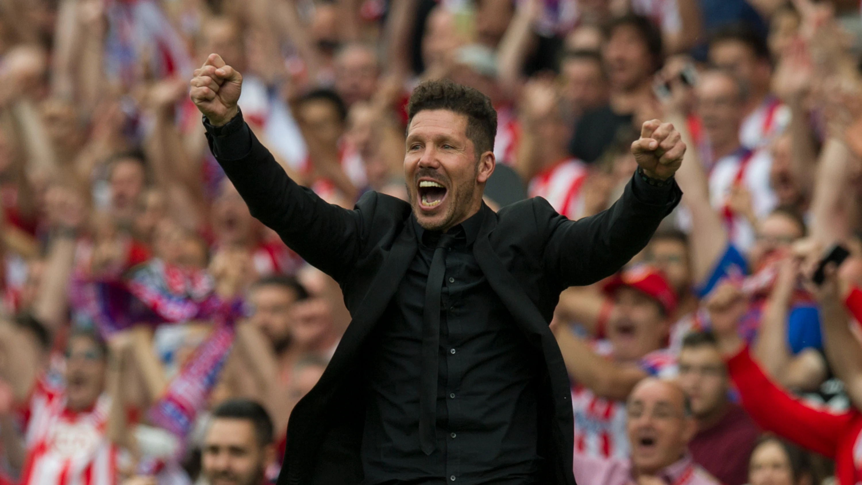 Simeone durante un partido