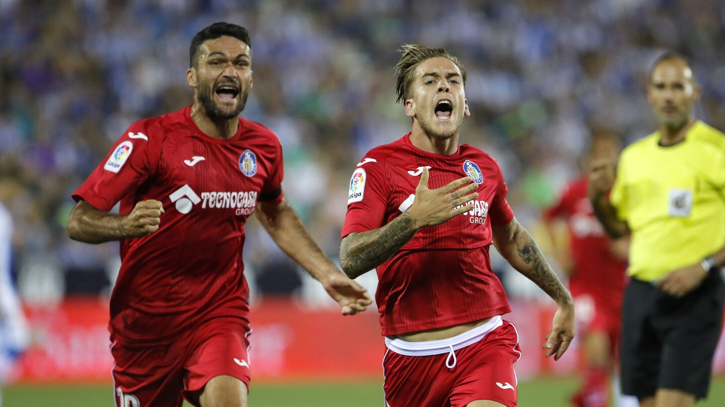 &Aacute;lvaro Jim&eacute;nez celebra su gol contra el Legan&eacute;s
