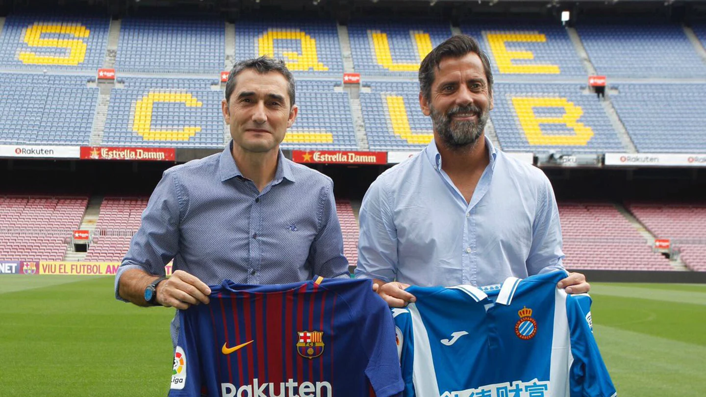 Ernesto Valverde y Quique Flores posan juntos Ernesto Valverde y Quique Flores posan juntos