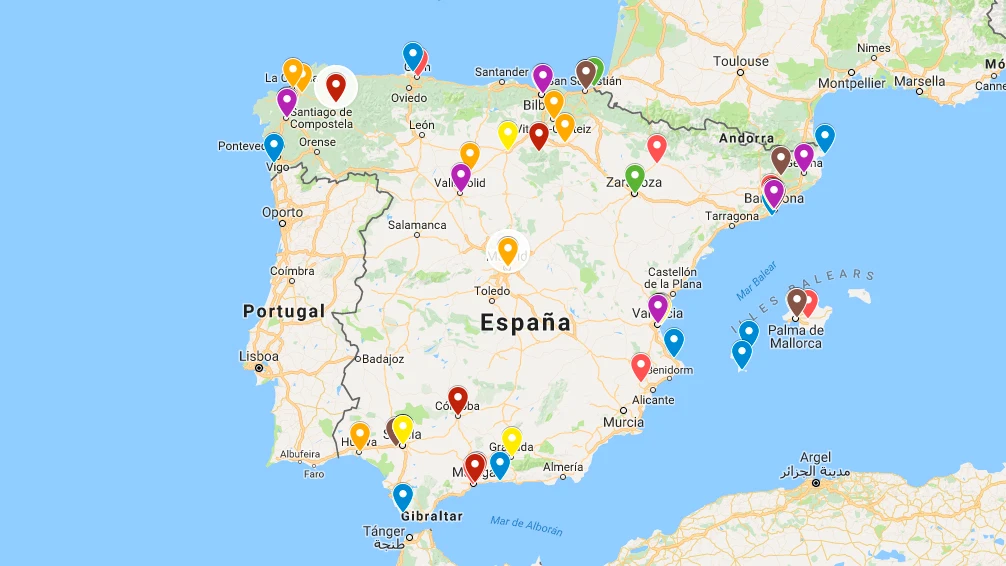 El mapa de las recomendaciones de El Comidista