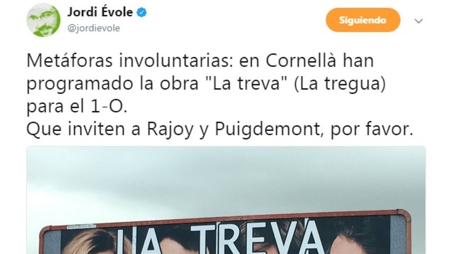 Tuit de Jordi &Eacute;vole