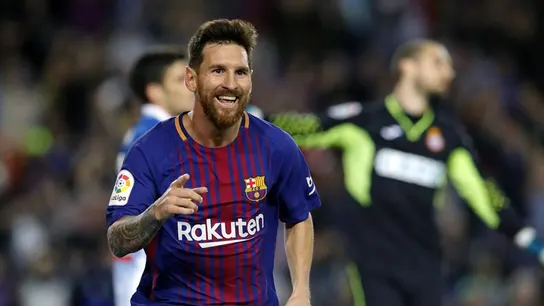 Leo Messi celebra su gol Leo Messi celebra su gol