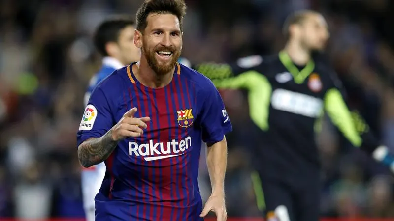 Leo Messi celebra su gol