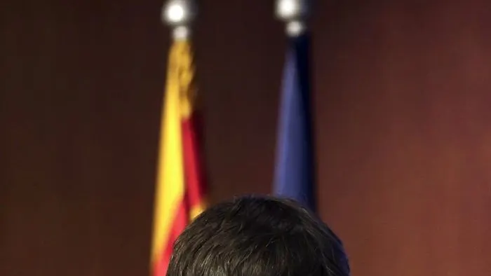 Carles Puigdemont, durante una comparecencia