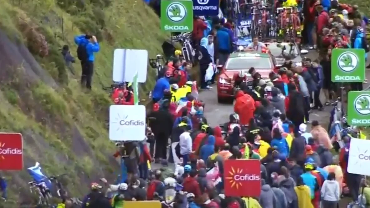 Contador, subiendo L'Angliru