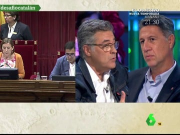 Cara a cara entre el diputado de la CUP y del PP Cara a cara entre el diputado de la CUP y del PP