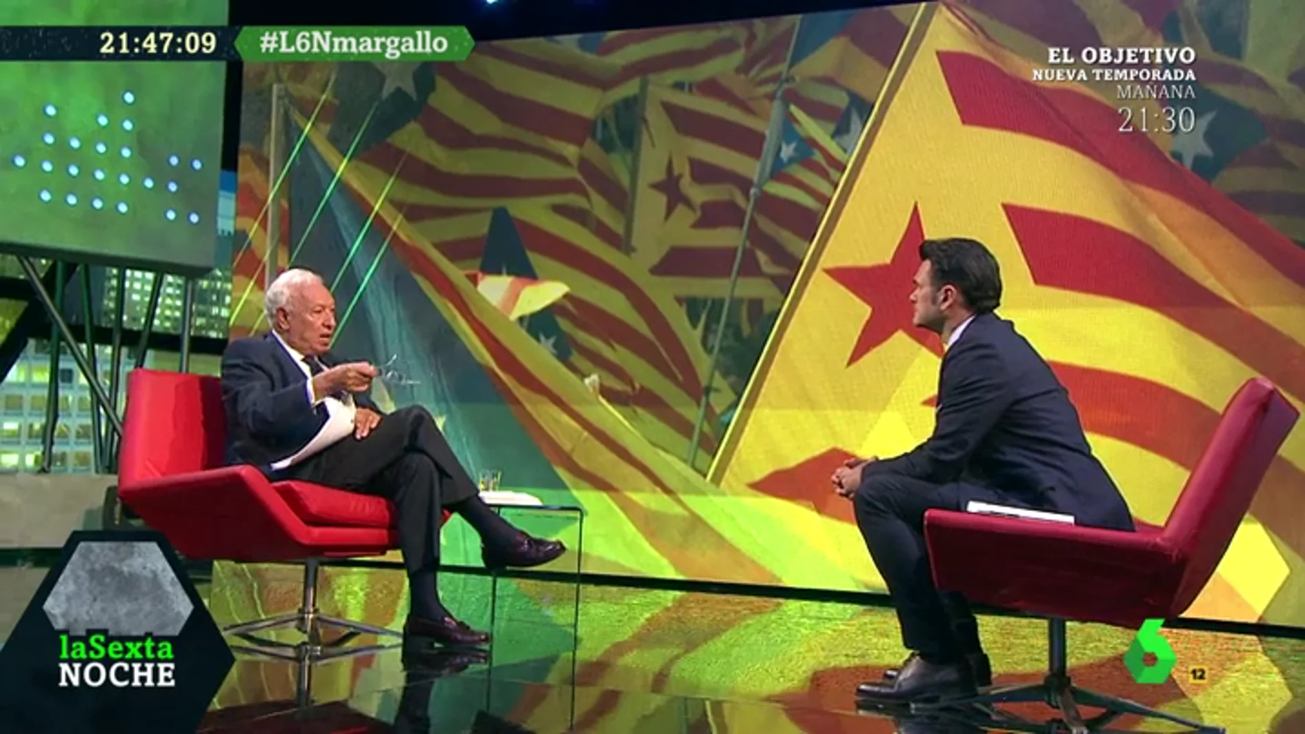 Margallo, durante su entrevista en laSexta Noche