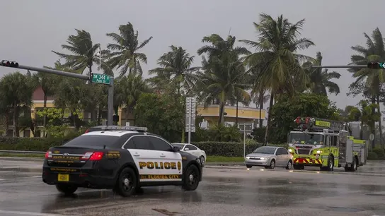 Imagen de archivo de un coche de Policía en Florida Imagen de archivo de un coche de Policía en Florida