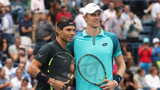 Rafa Nadal y Kevin Anderson, antes de disputar la final del US Open Rafa Nadal y Kevin Anderson, antes de disputar la final del US Open