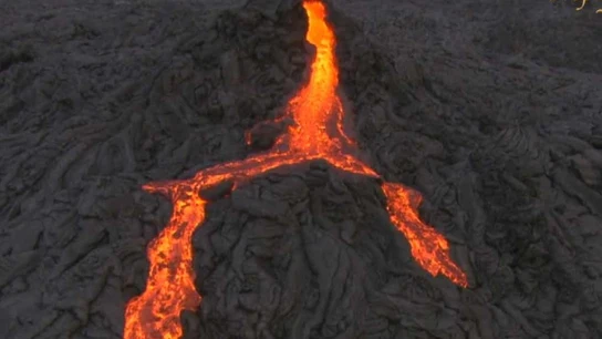 La lava del volcán Kilauea, en Hawai La lava del volcán Kilauea, en Hawai
