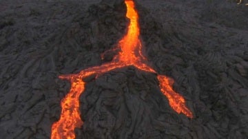 La lava del volcán Kilauea, en Hawai