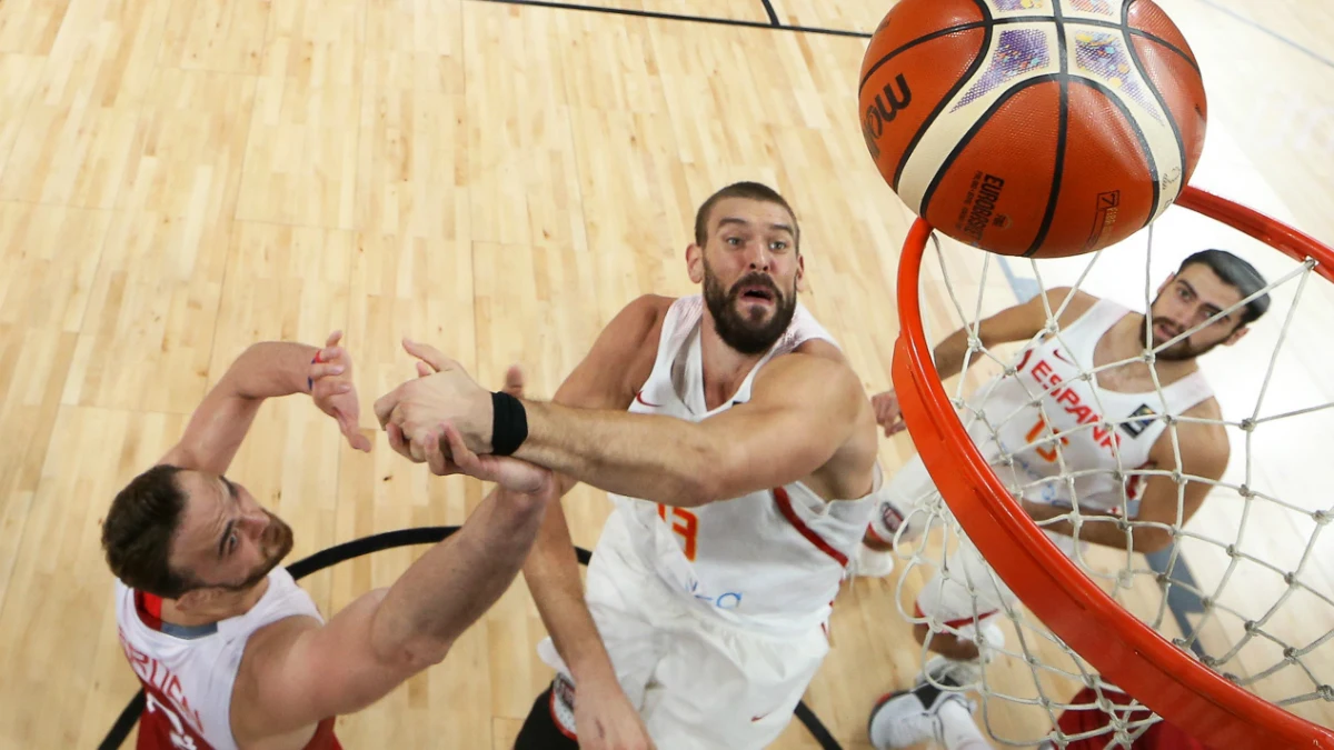 Gasol, en un partido con España