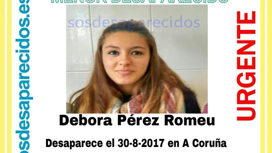 Cartel para pedir la búsqueda de la joven Cartel para pedir la búsqueda de la joven