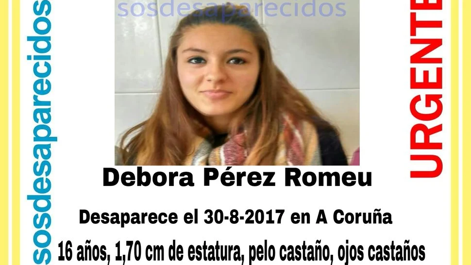 Cartel para pedir la búsqueda de la joven