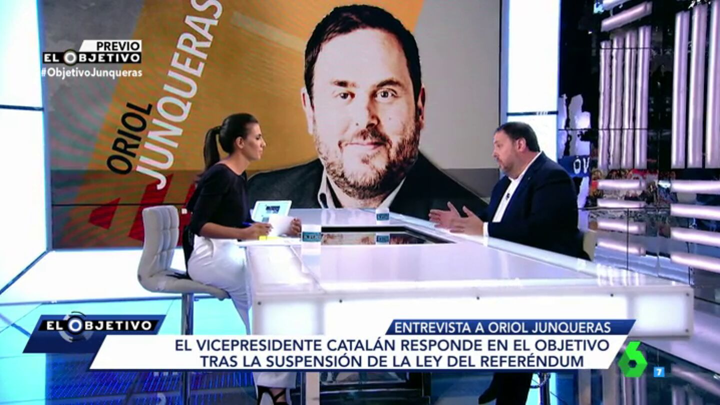 Ana Pastor y Oriol Junqueras en El Objetivo