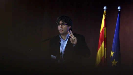 El presidente de la Generalitat, Carles Puigdemont, durante el Consell Nacional del PDeCAT que se celebró ayer en Barcelona El presidente de la Generalitat, Carles Puigdemont, durante el Consell Nacional del PDeCAT que se celebró ayer en Barcelona