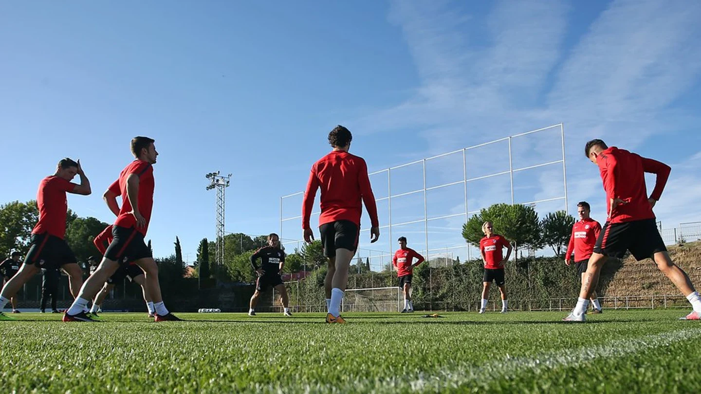 El Atlético en el entrenamiento El Atlético en el entrenamiento