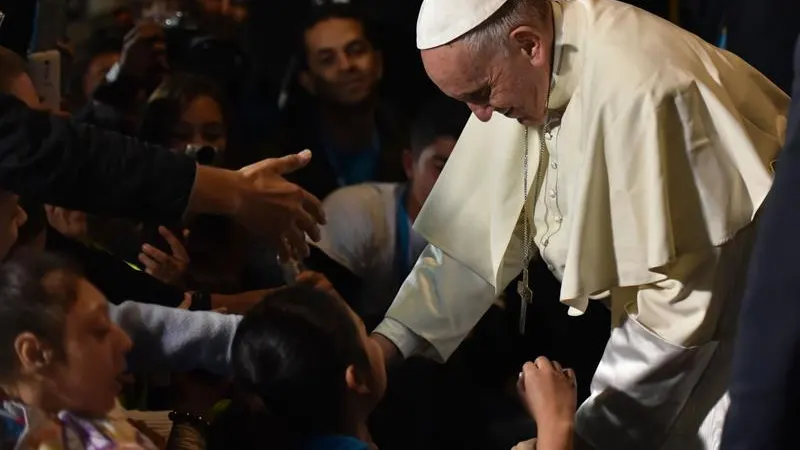 El papa Francisco, en su visita a Colombia.