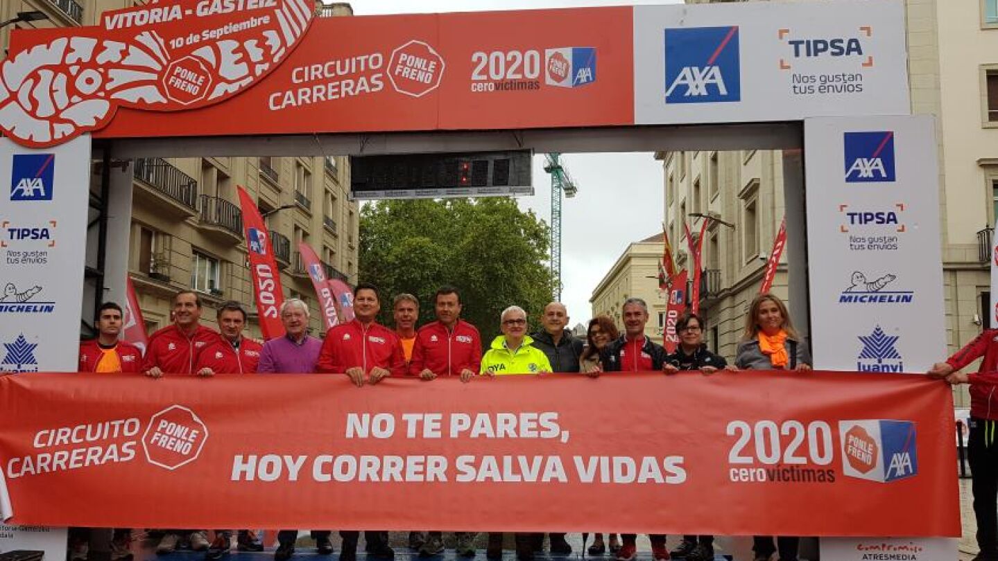 Participantes de la carera Ponte Freno en Vitoria