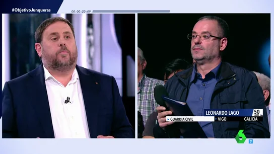Oriol Junqueras responde a Leonardo Lago en El Objetivo Oriol Junqueras responde a Leonardo Lago en El Objetivo