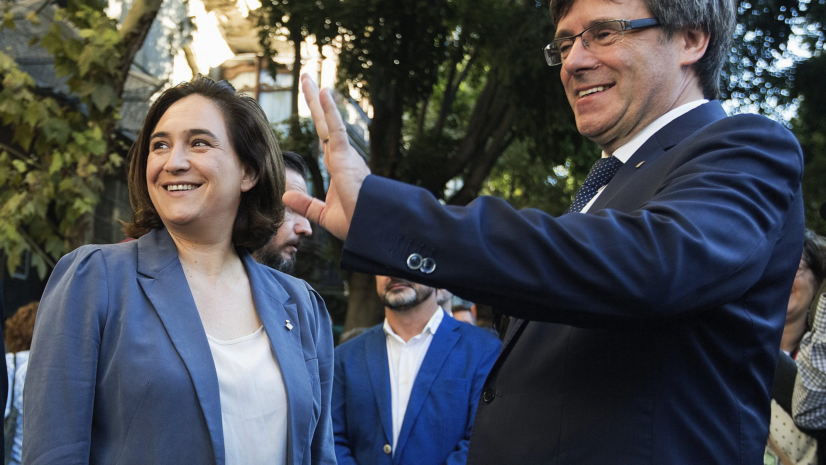 Ada Colau y Carles Puigdemont