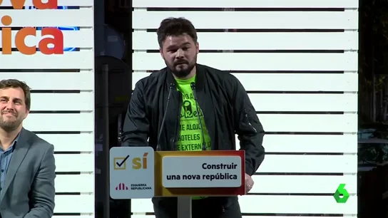 Gabriel Rufián: "Una urna no rompe España. El franquismo morirá el 1 de octubre" Gabriel Rufián: "Una urna no rompe España. El franquismo morirá el 1 de octubre"