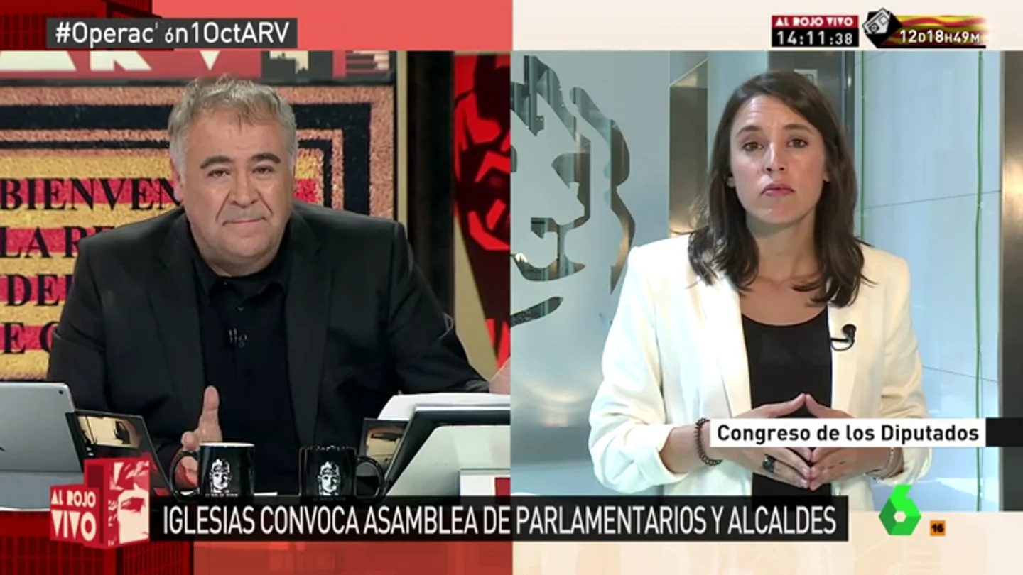 Irene Montero: "Ciudadanos le va a pedir al PP más leña al fuego en Cataluña" Irene Montero: "Ciudadanos le va a pedir al PP más leña al fuego en Cataluña"