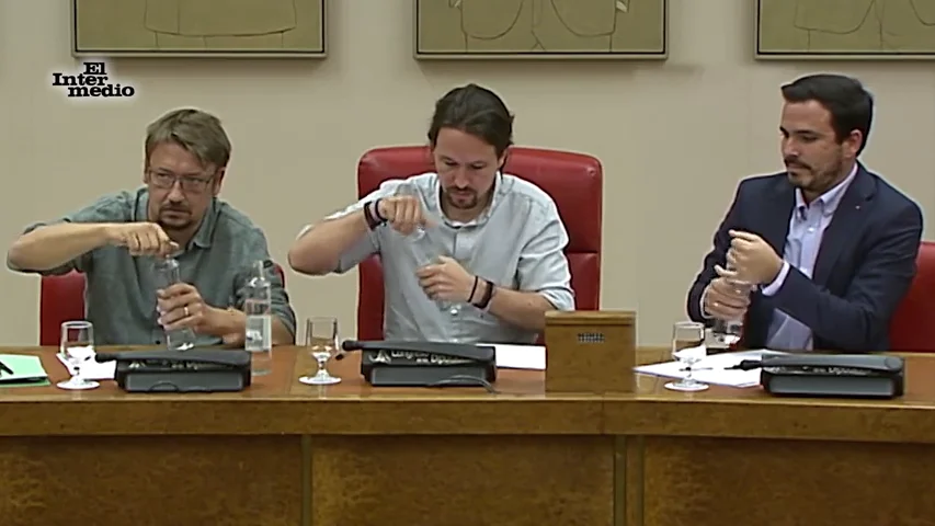 Xavier Domènech, Pablo Iglesias y Alberto Garzón Xavier Domènech, Pablo Iglesias y Alberto Garzón