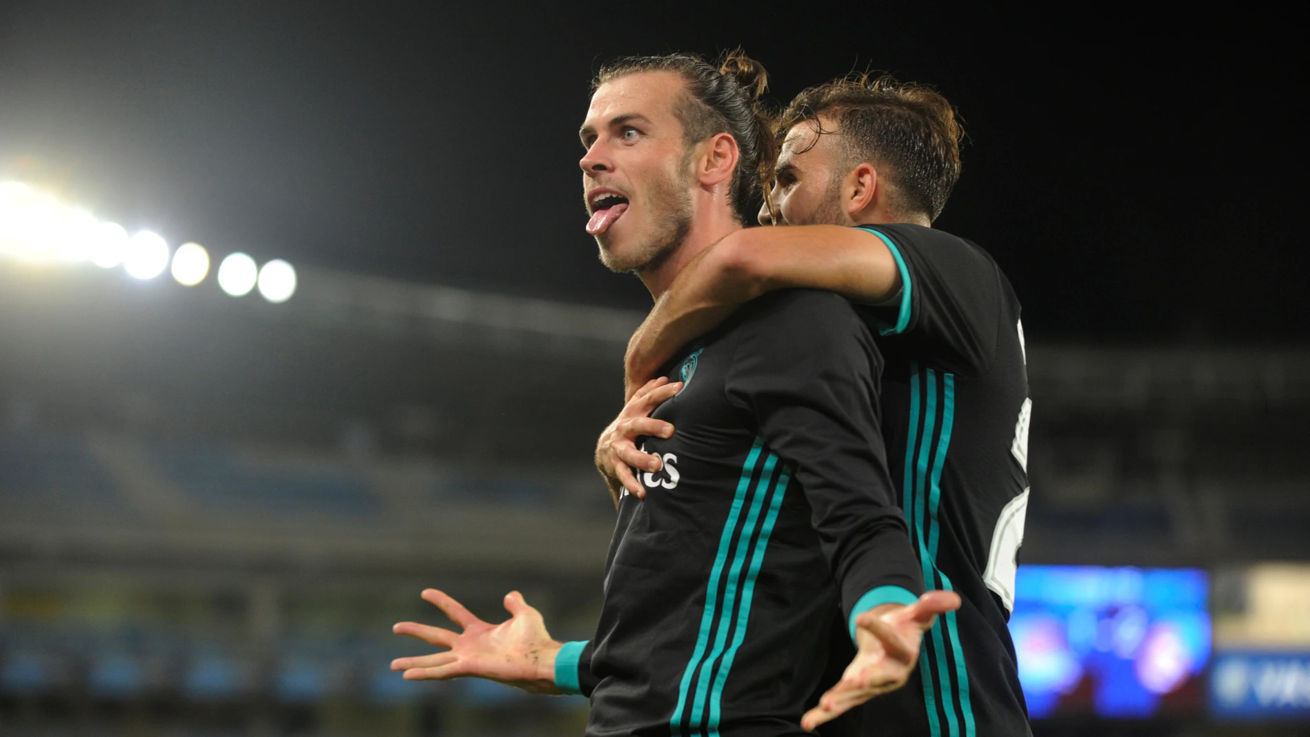 Bale celebrando el gol ante la Real Sociedad