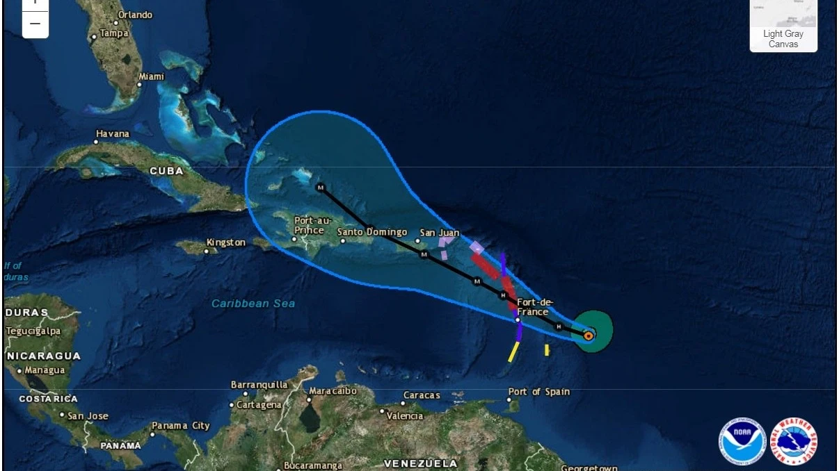 El recorrido de tres días de la tormenta tropical María que se convirtió en un huracán