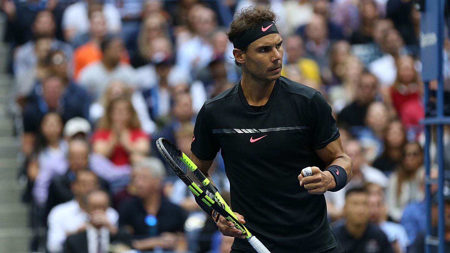 Rafa Nadal celebra un punto en el US Open