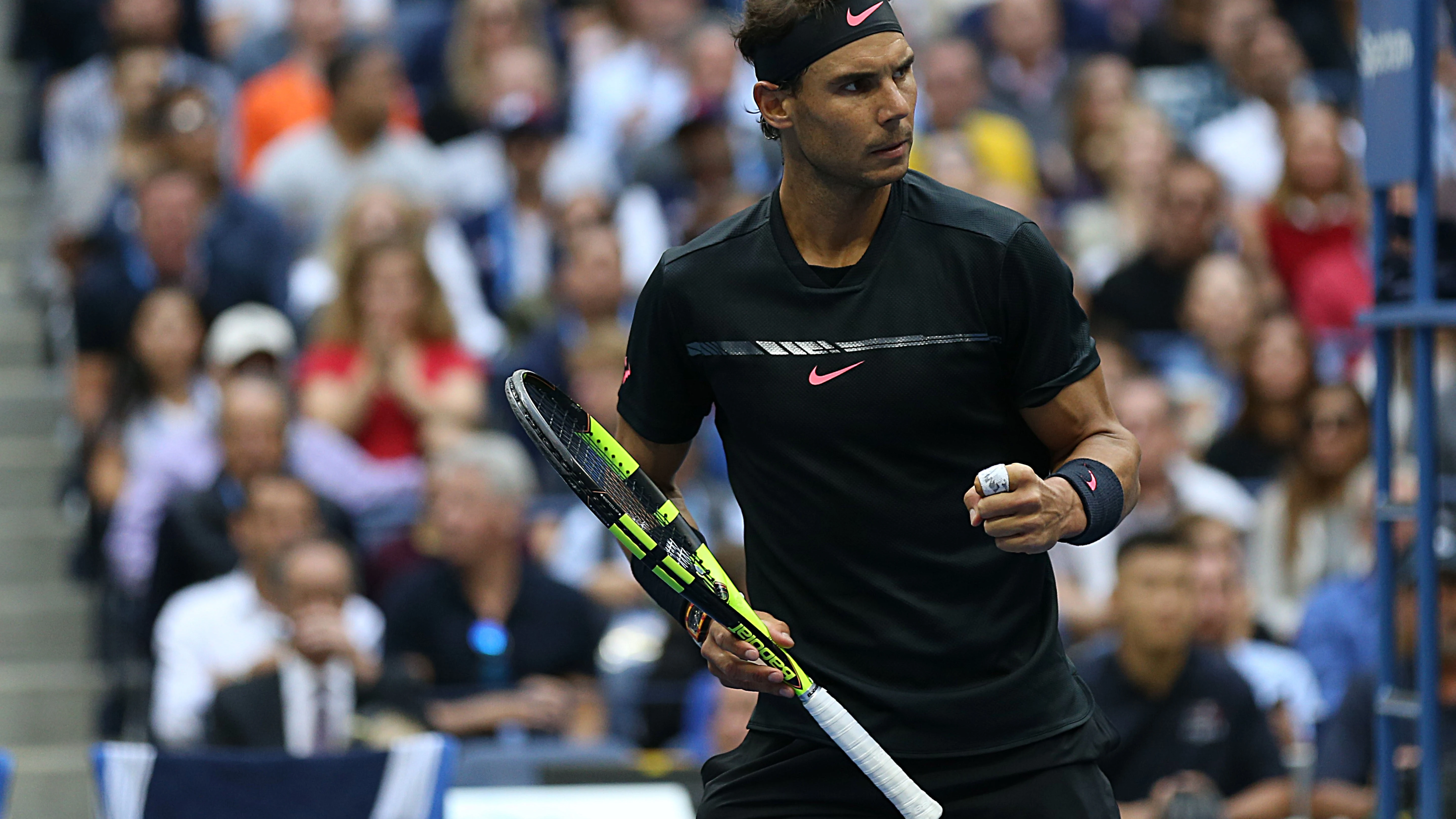 Rafa Nadal celebra un punto en el US Open Rafa Nadal celebra un punto en el US Open