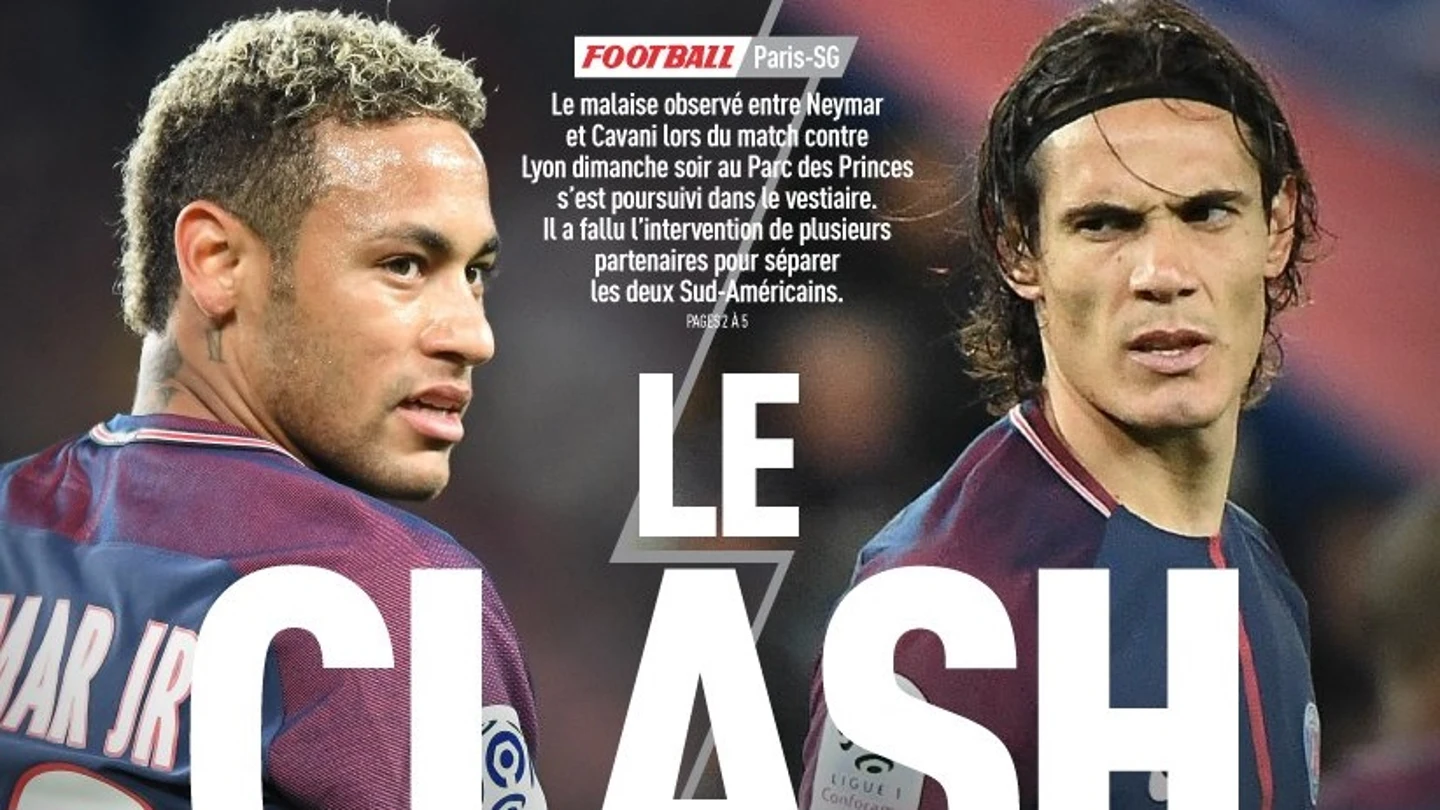 Neymar y Cavani enfrentados Neymar y Cavani enfrentados