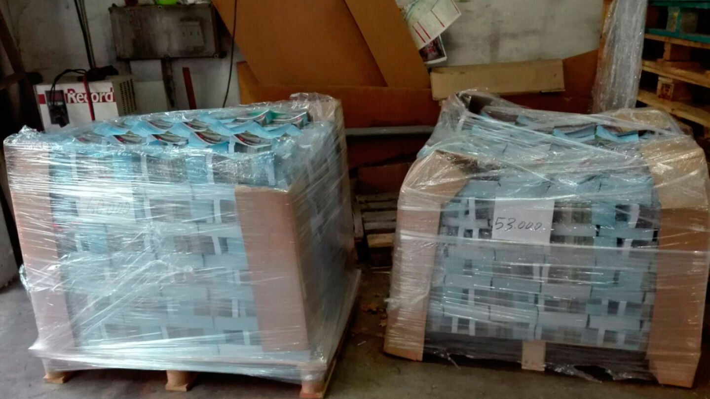 Material promocional del refer&eacute;ndum requisado por la Guardia Civil