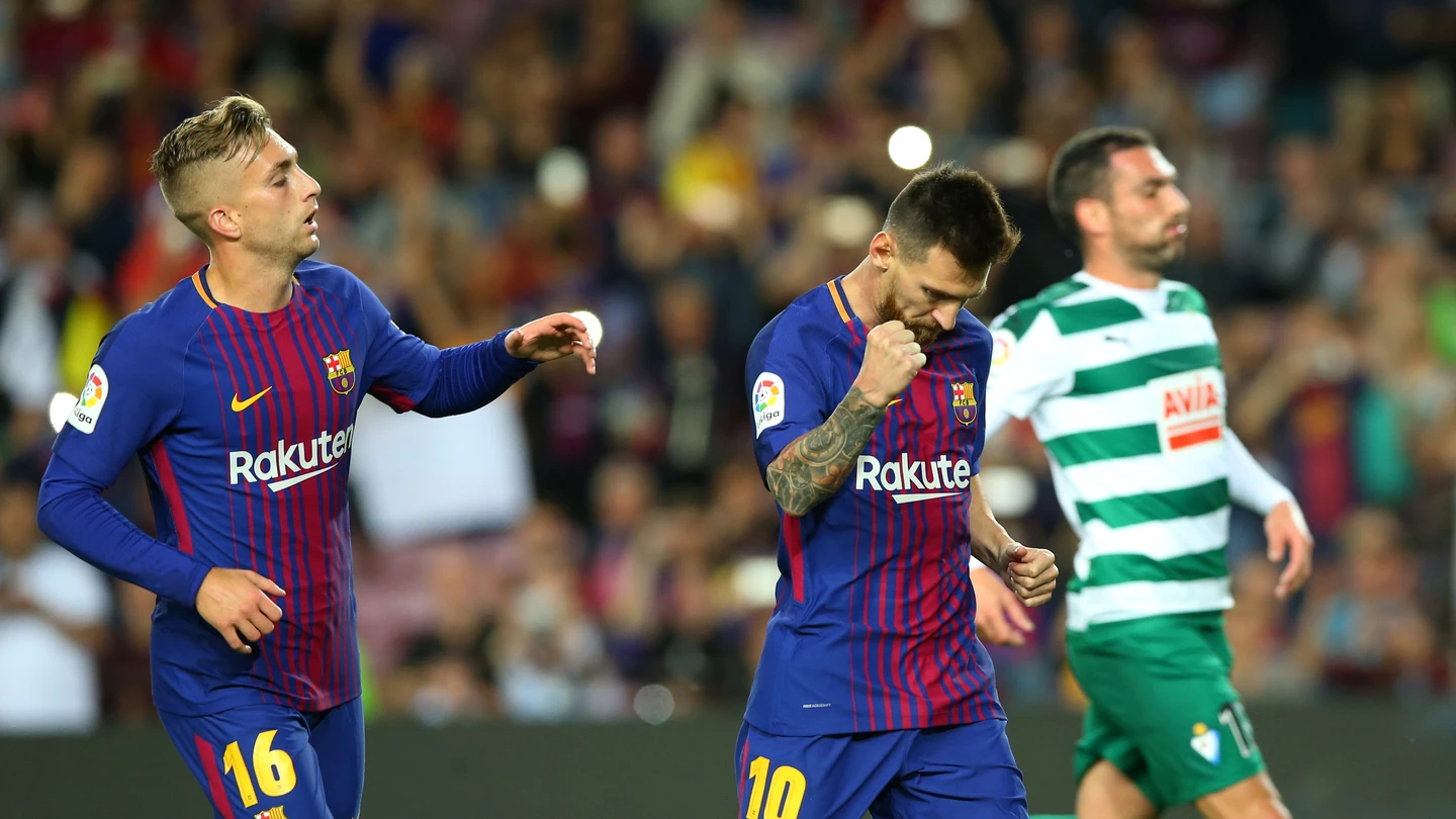 Messi celebra el 1-0 ante el Eibar Messi celebra el 1-0 ante el Eibar